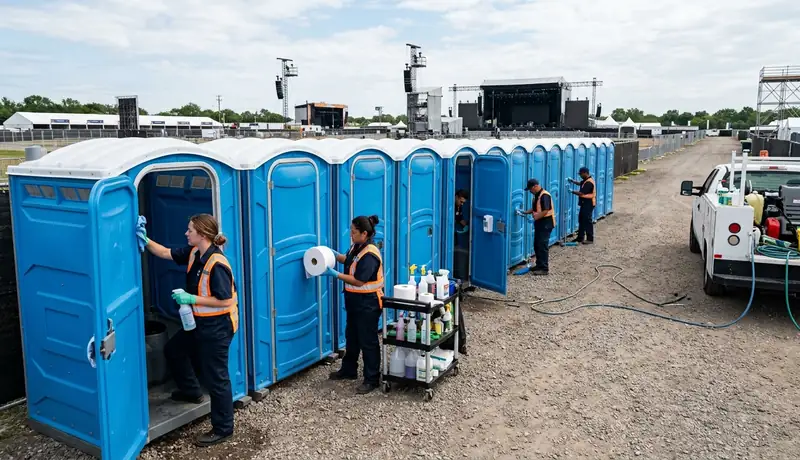 how to keep portable toilets clean during multi-day events in USA in USA