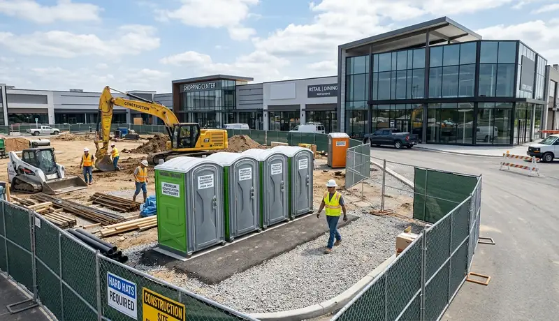 school campus portable toilet rental installation in USA in USA